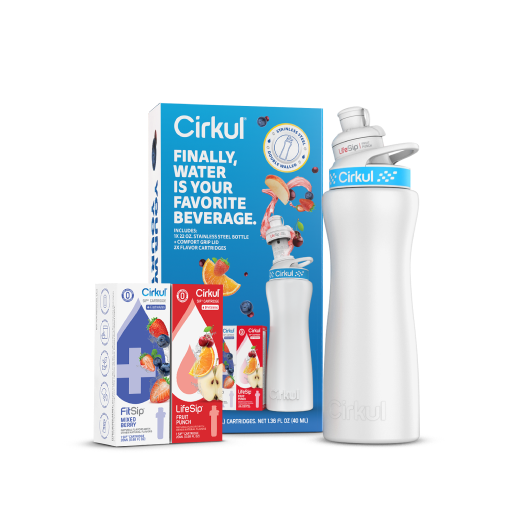 22oz. White Stainless Steel Bottle Starter Kit - Clean Bundle