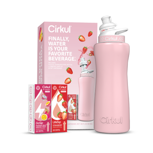 32oz. Blush Pink Stainless Steel Bottle Starter Kit - Ready Routine
