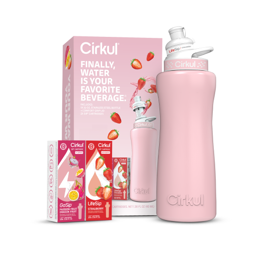 32oz. Blush Pink Stainless Steel Bottle Starter Kit - Fresh Pair